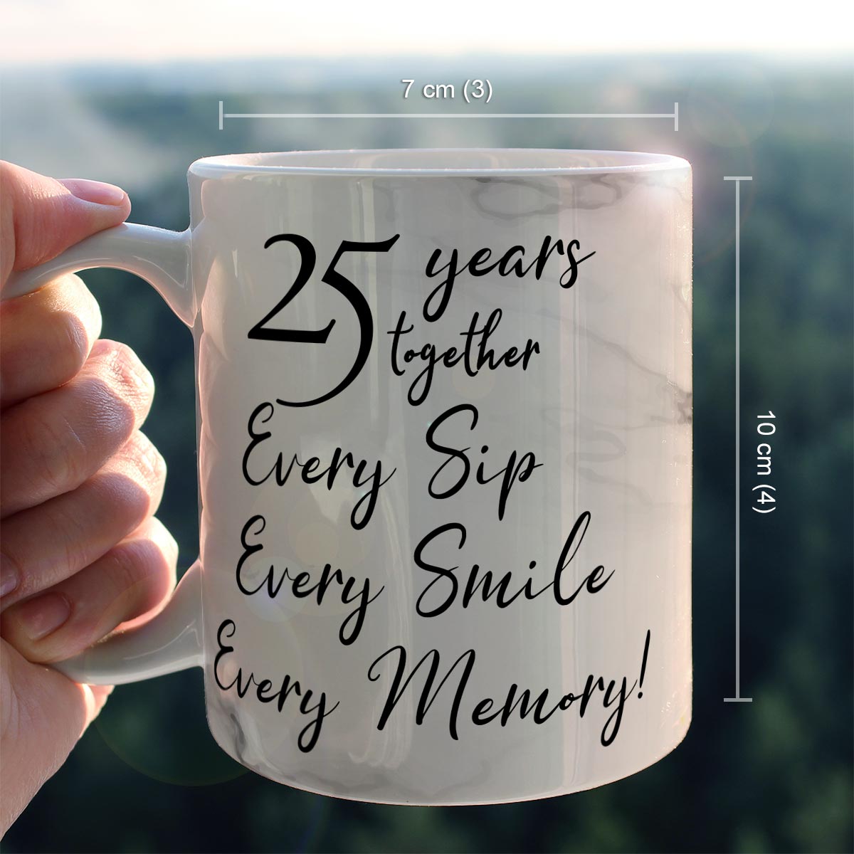 25 Years Together Anniversary Set of 2 Coffee Mug