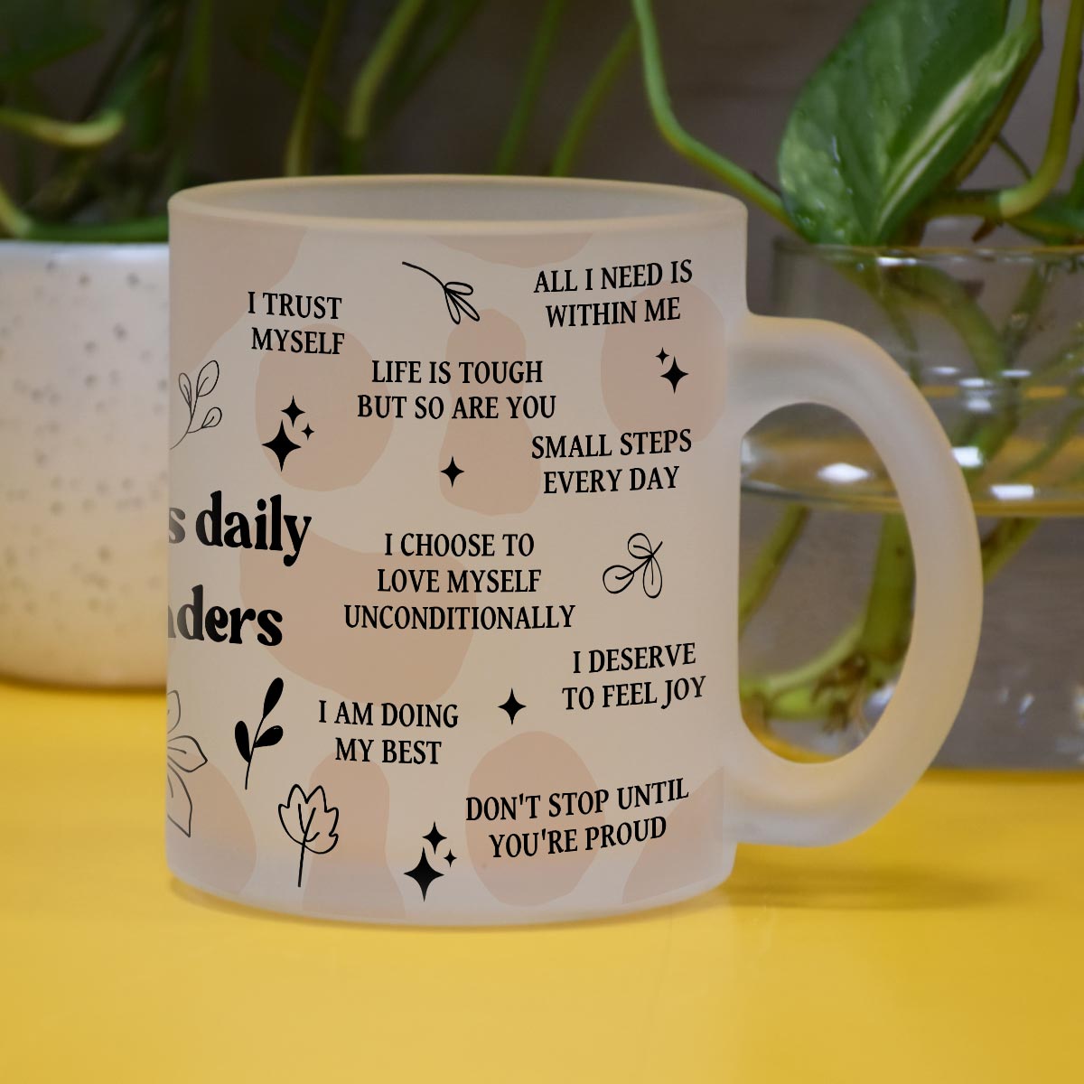 Personalised Daily Affirmations Frosted Coffee Mug