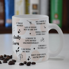 Personalised Daily Affirmations Frosted Coffee Mug