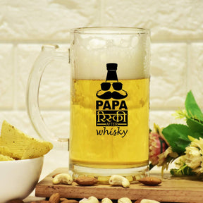 Papa Risky After Whisky Beer Mug Gift For Dad
