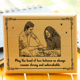 Personalized Rakshabandhan Engraved Wooden Photo Frame for Sibling