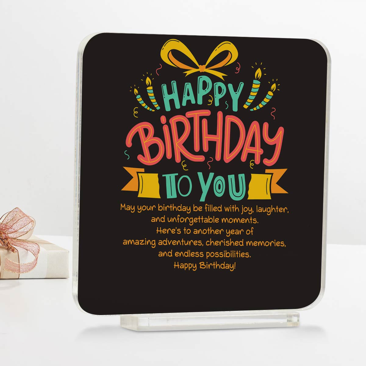 Happy Birthday Acrylic Plaque Frame