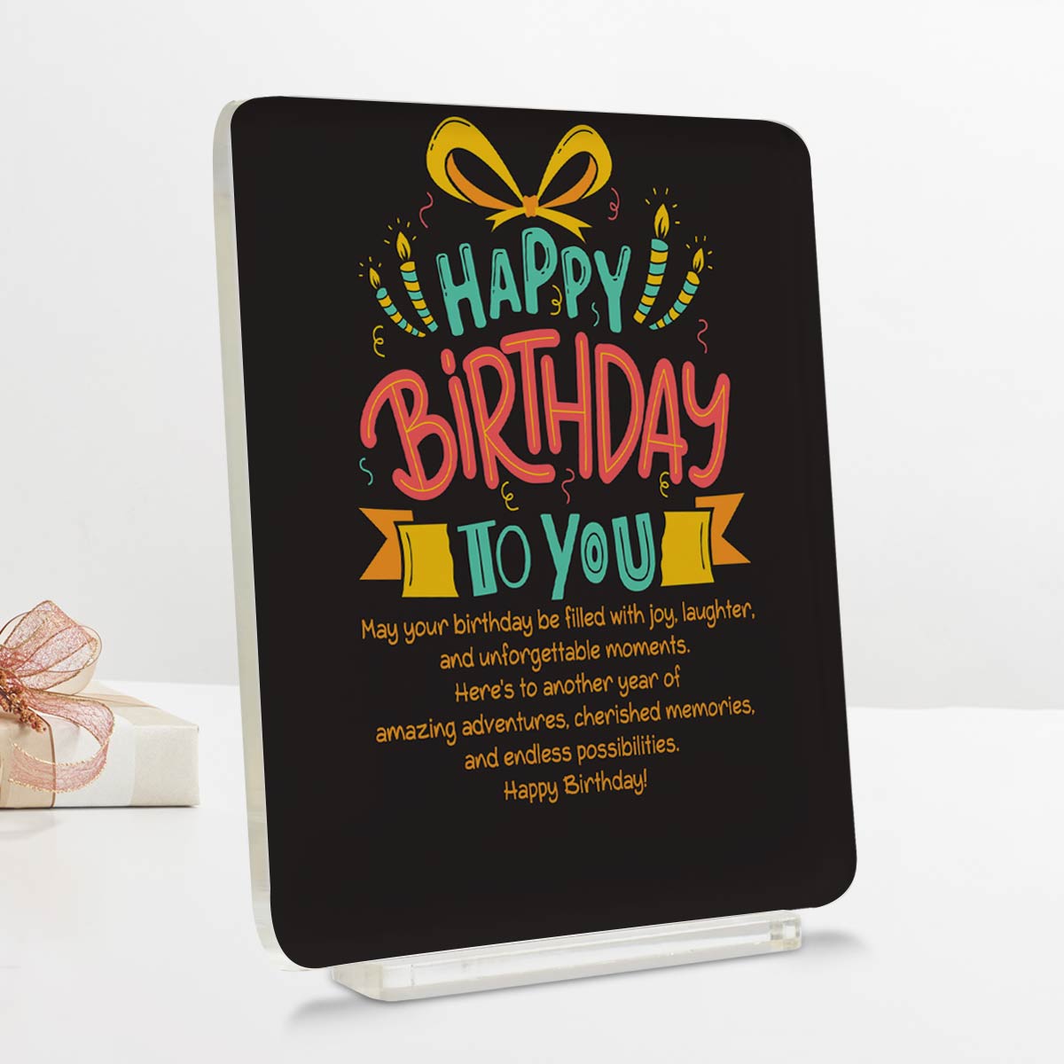 Happy Birthday Acrylic Plaque Frame