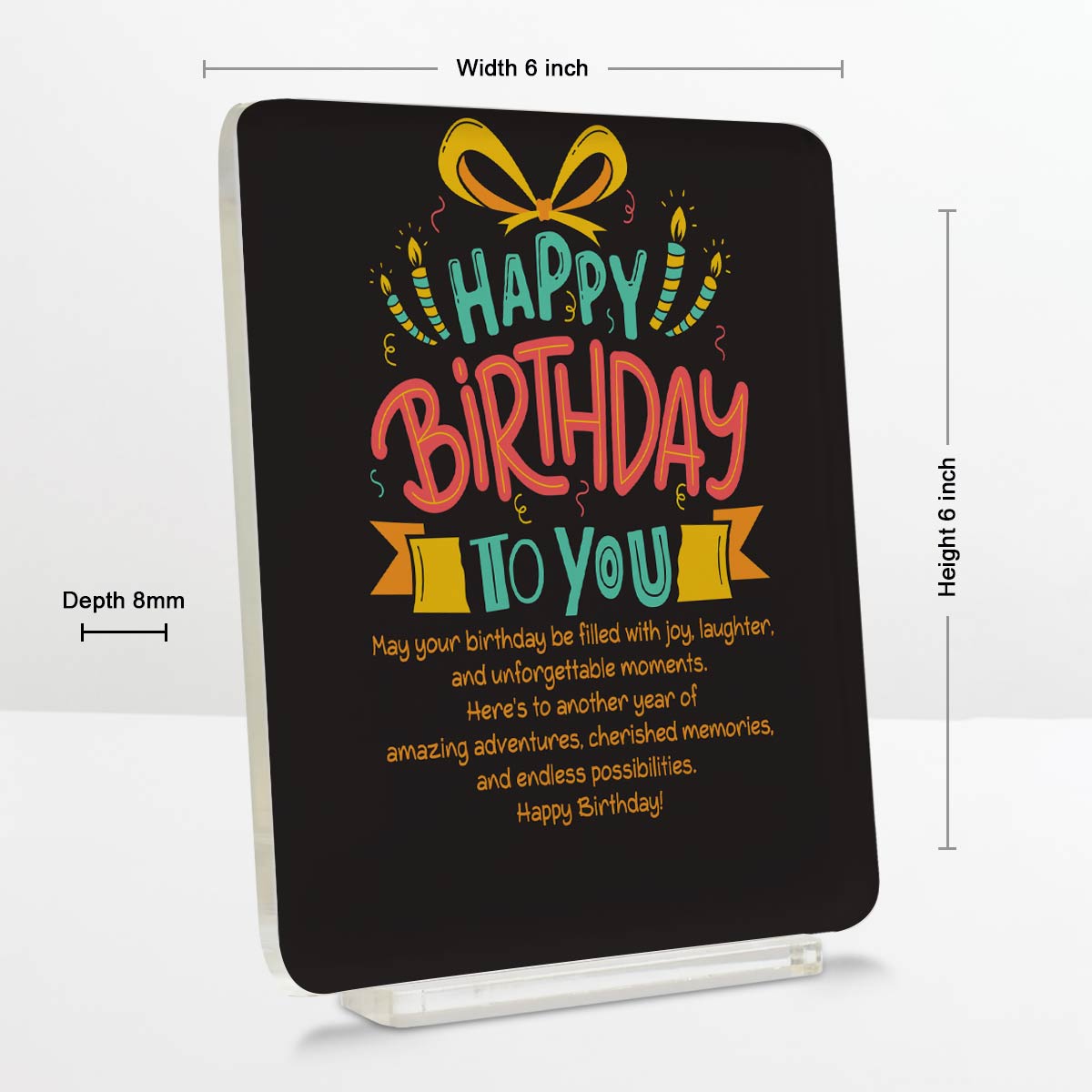 Happy Birthday Acrylic Plaque Frame