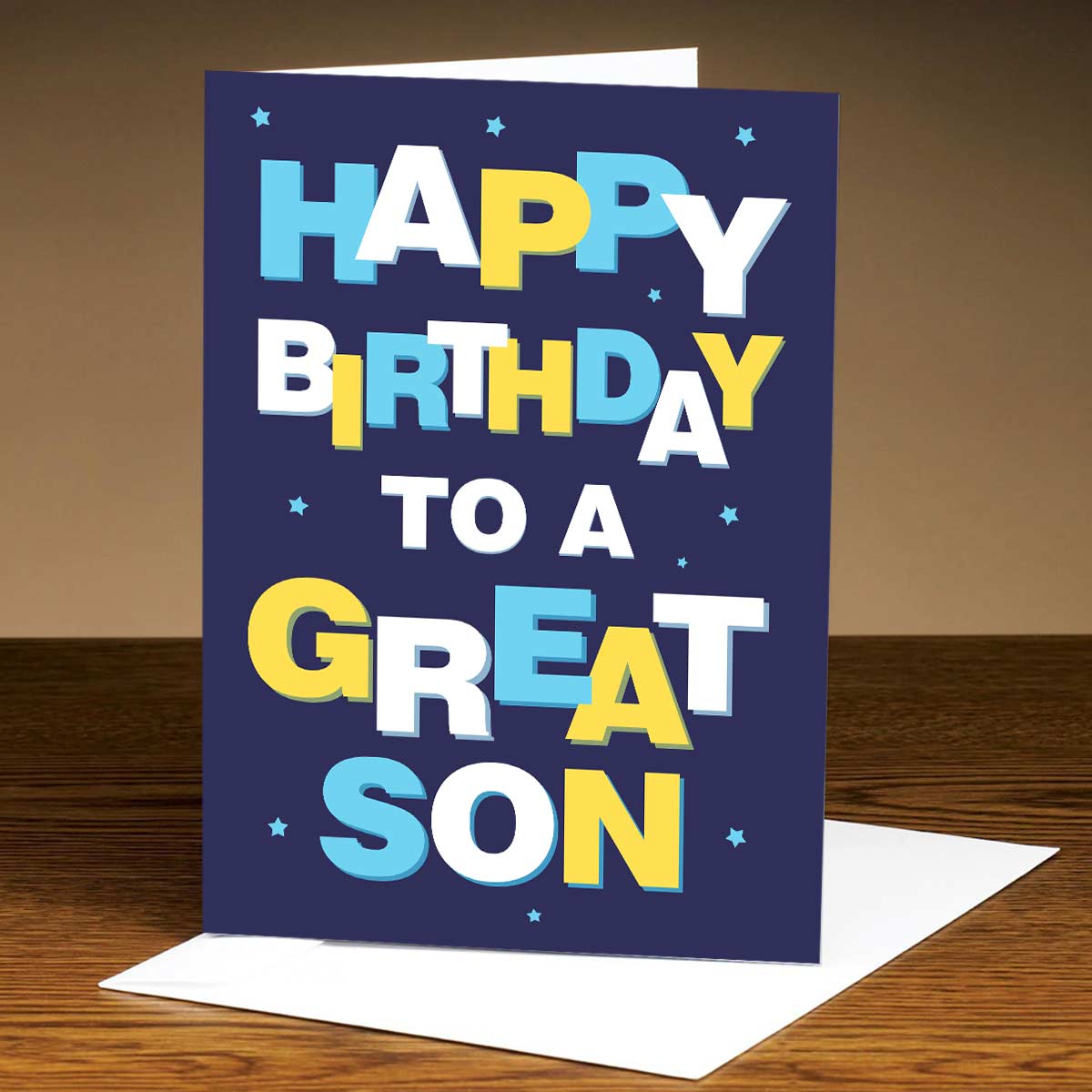 Happy Birthday to a Great Son Greeting Card