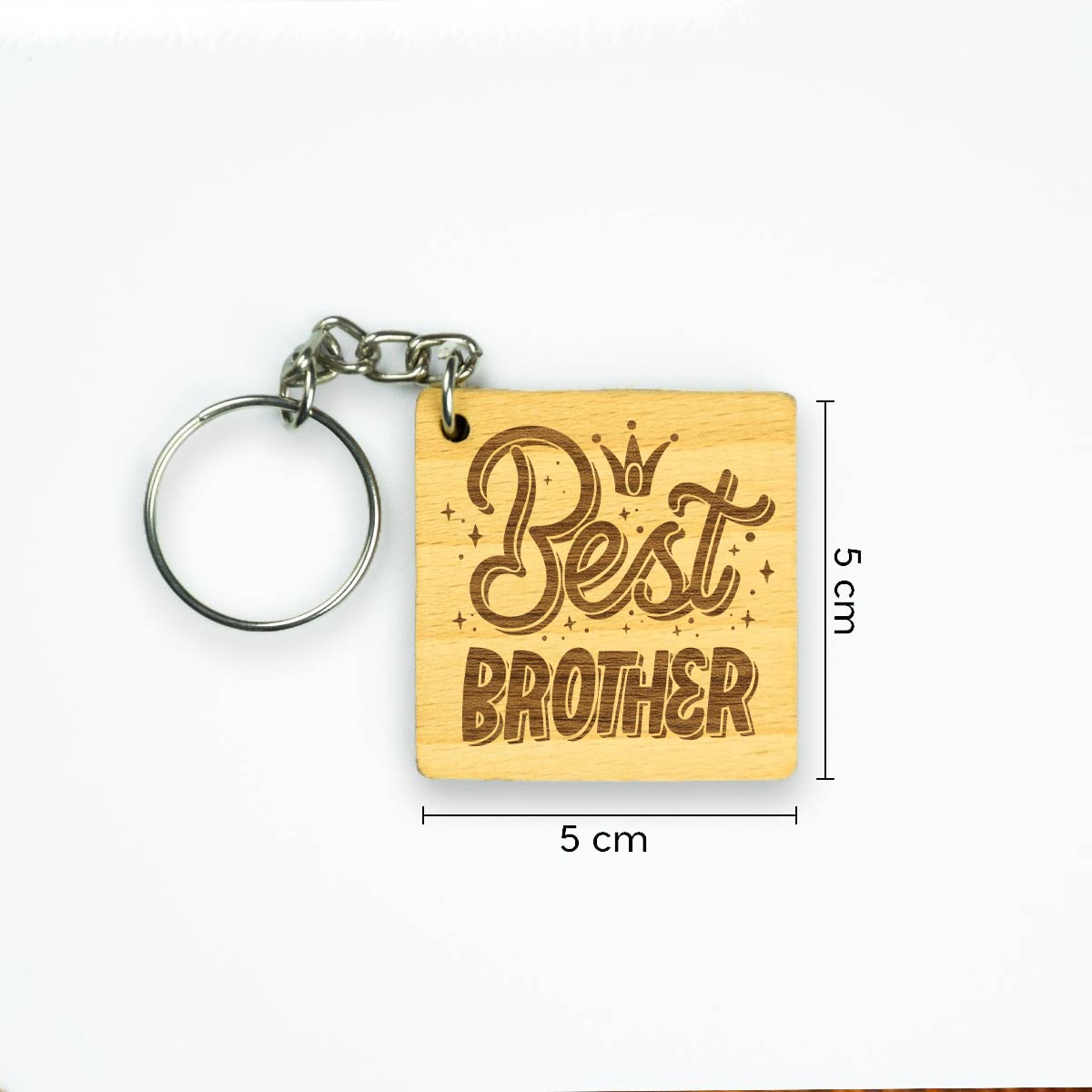 Engraved Wooden Best Keychain For Brother