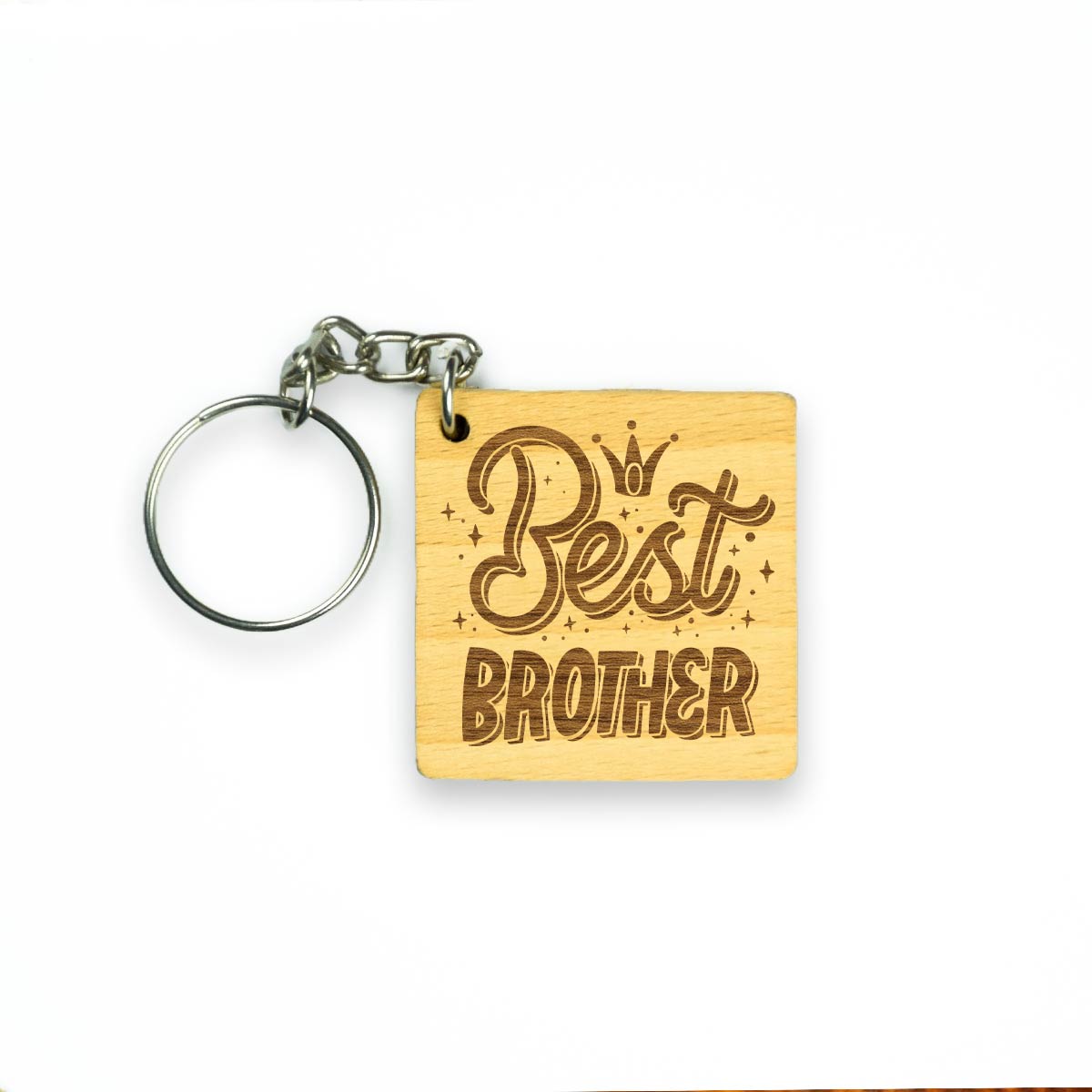 Engraved Wooden Best Keychain For Brother