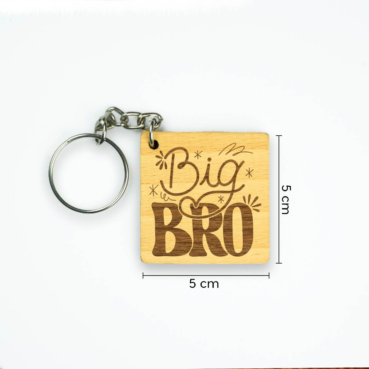 Engraved Wooden Keychain Gift for Big Brother