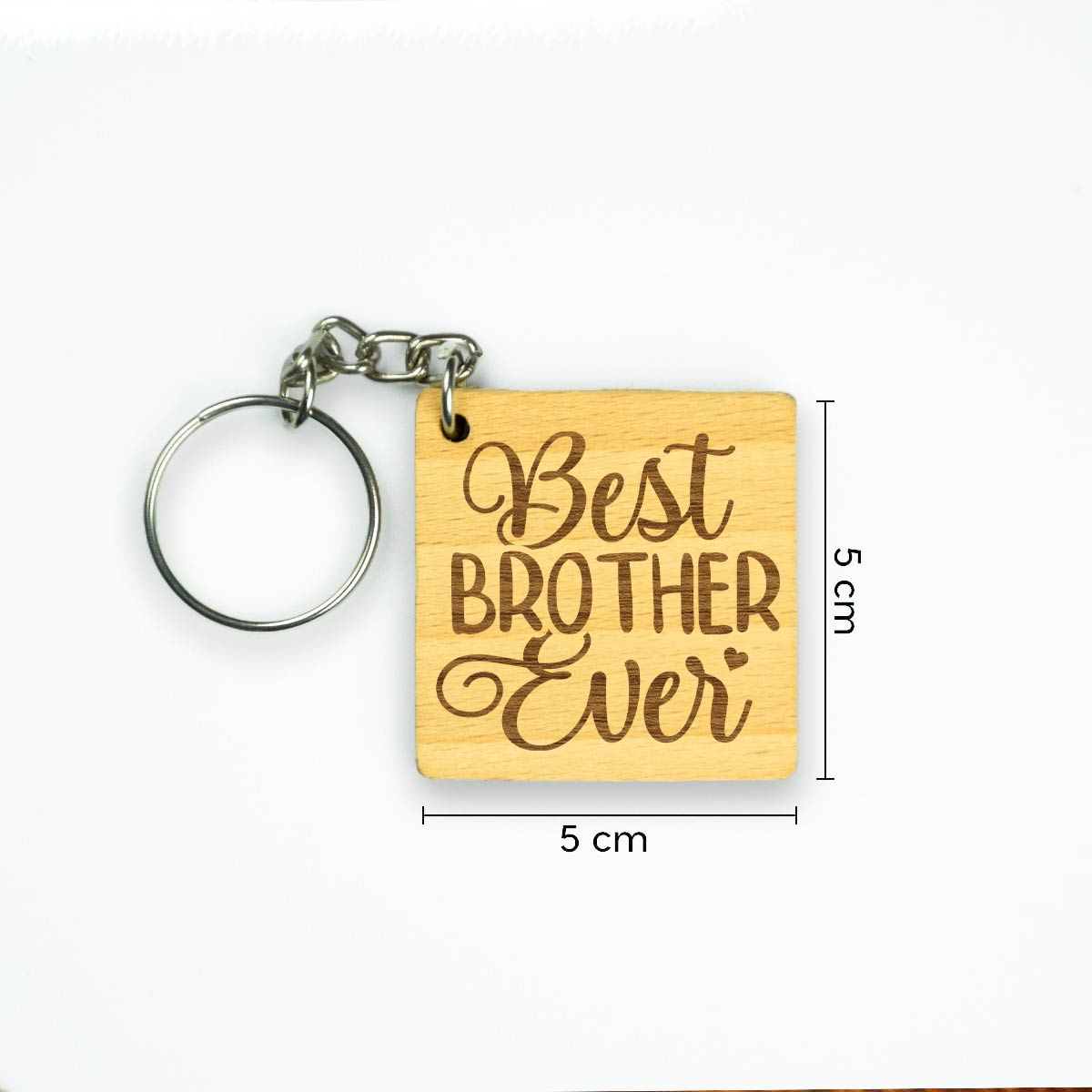 Engraved Wooden Best Brother Ever Keychain Gift