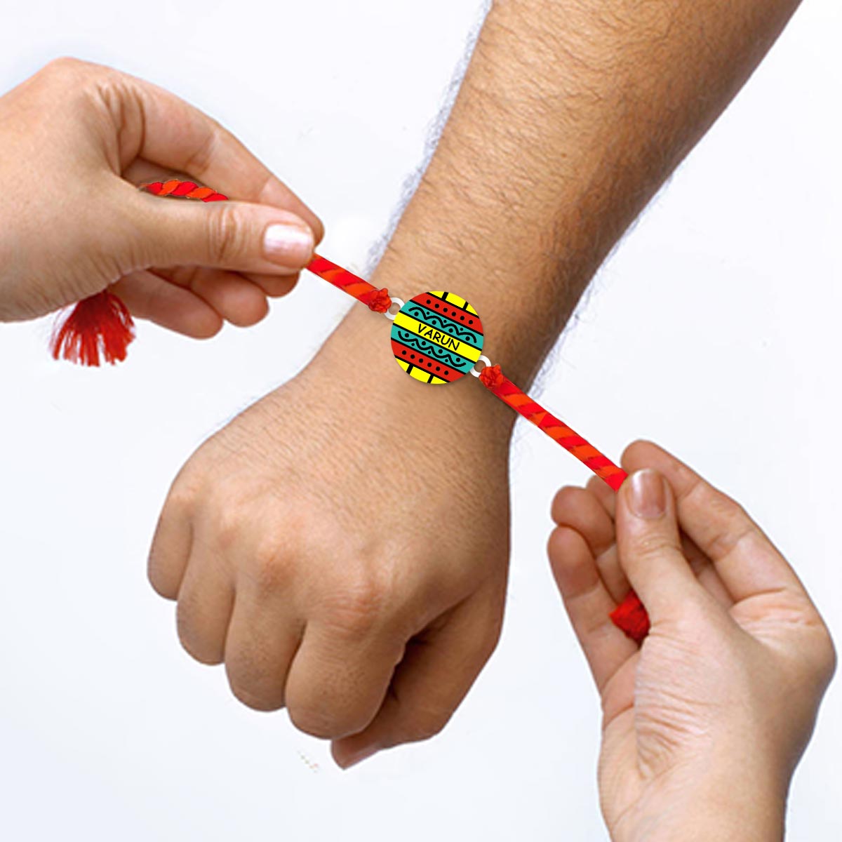 Customized Name Printed Acrylic Rakhi For Brother