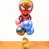 Spider-Man Theme Birthday Balloon Bouquet