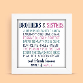 Brother and Sisters Friends Forever Frame