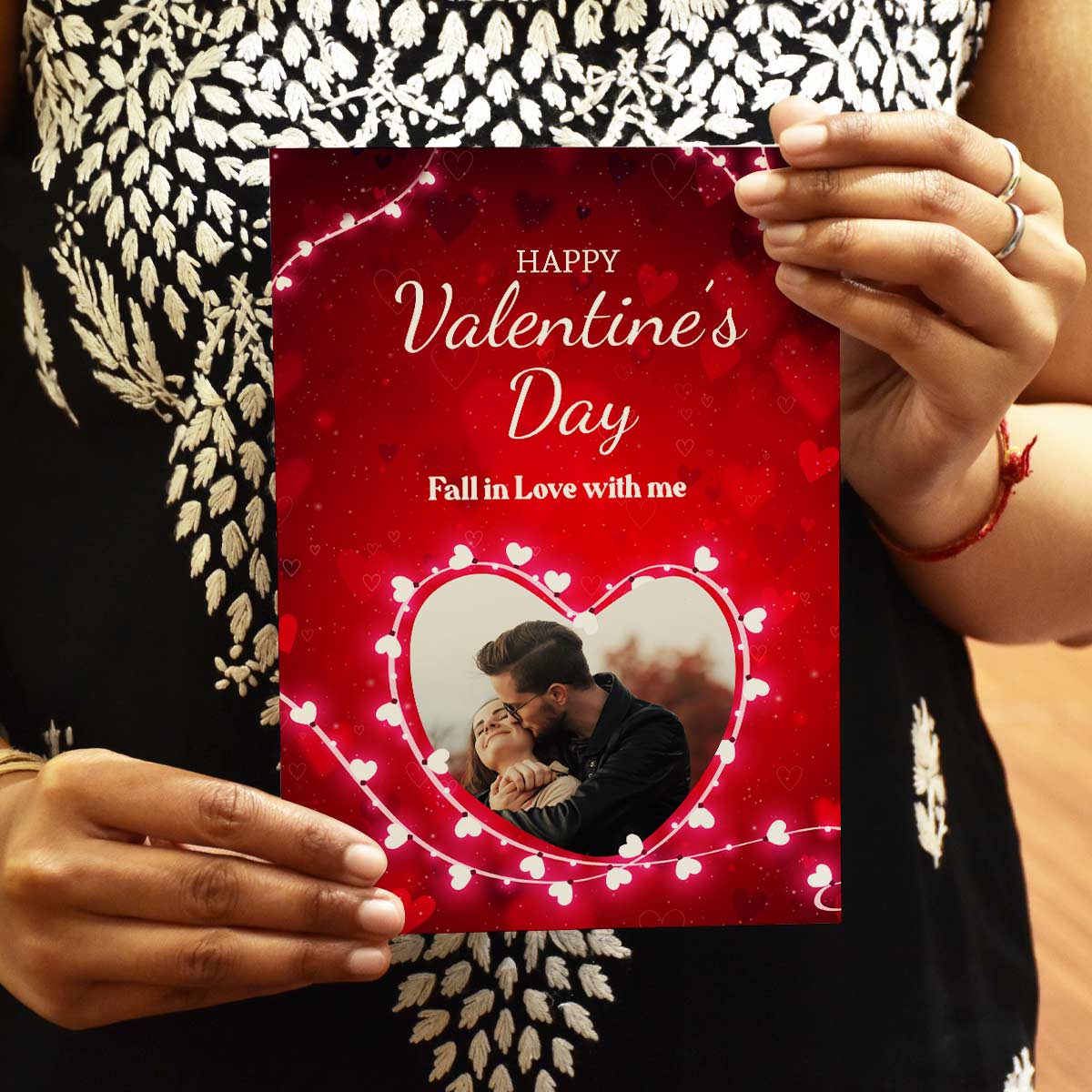 Personalized Happy Valentine's Day Greeting Card for Couple