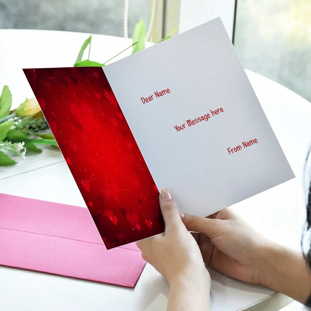 Personalized Happy Valentine's Day Greeting Card for Couple