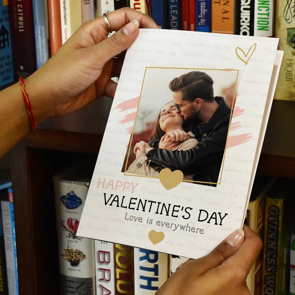 Personalized Love Is Everywhere Valentine's Day Greeting Card for Couple
