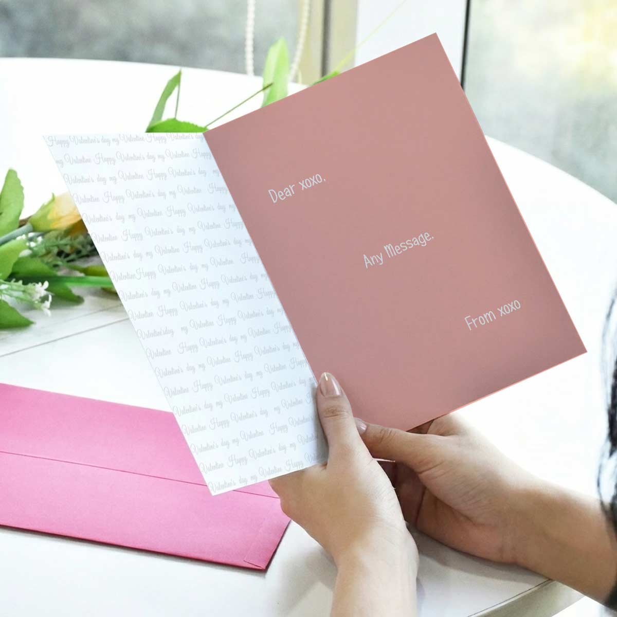 Personalized Love Is Everywhere Valentine's Day Greeting Card for Couple