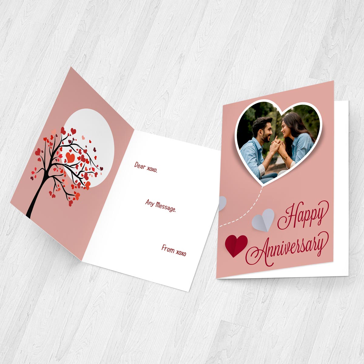 Personalized Happy Anniversary Greeting Card for Couple