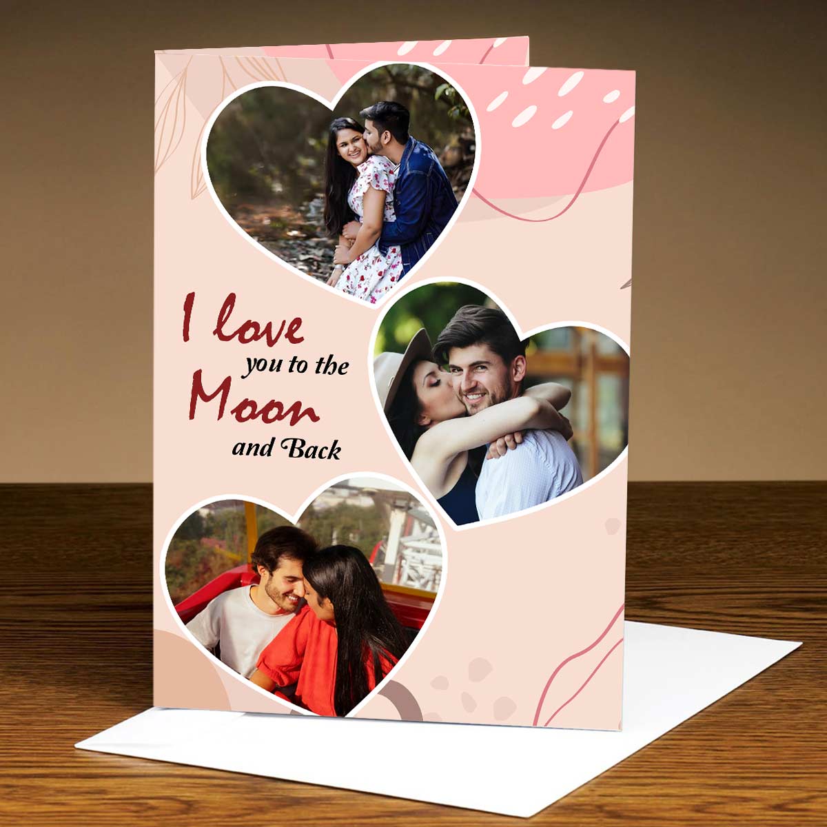 Personalized I Love You to The Moon and Back Greeting Card for Couple