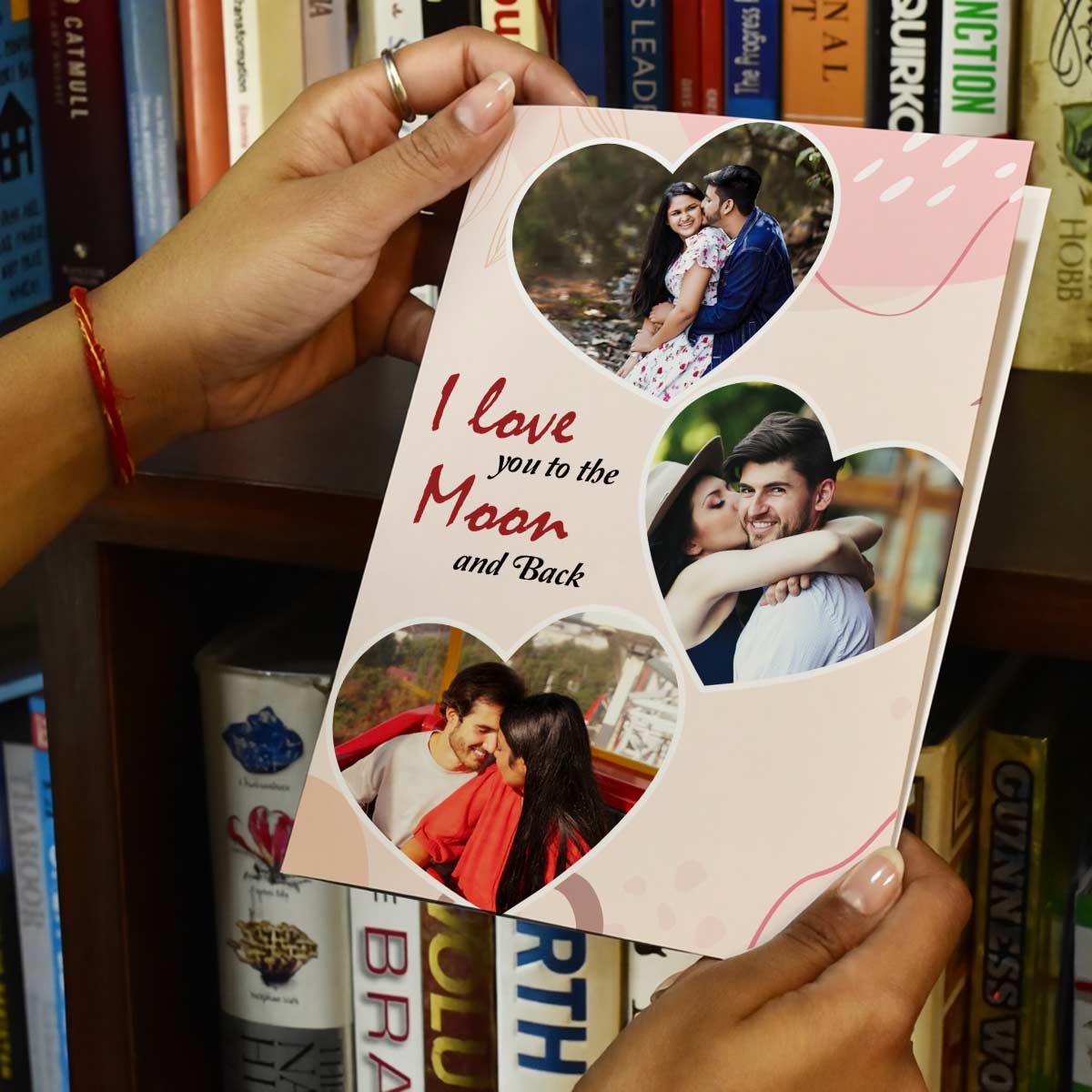 Personalized I Love You to The Moon and Back Greeting Card for Couple