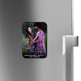 Personalized Save The Date With Photo, Name Rectangular Fridge Magnet Gift For Pre Wedding