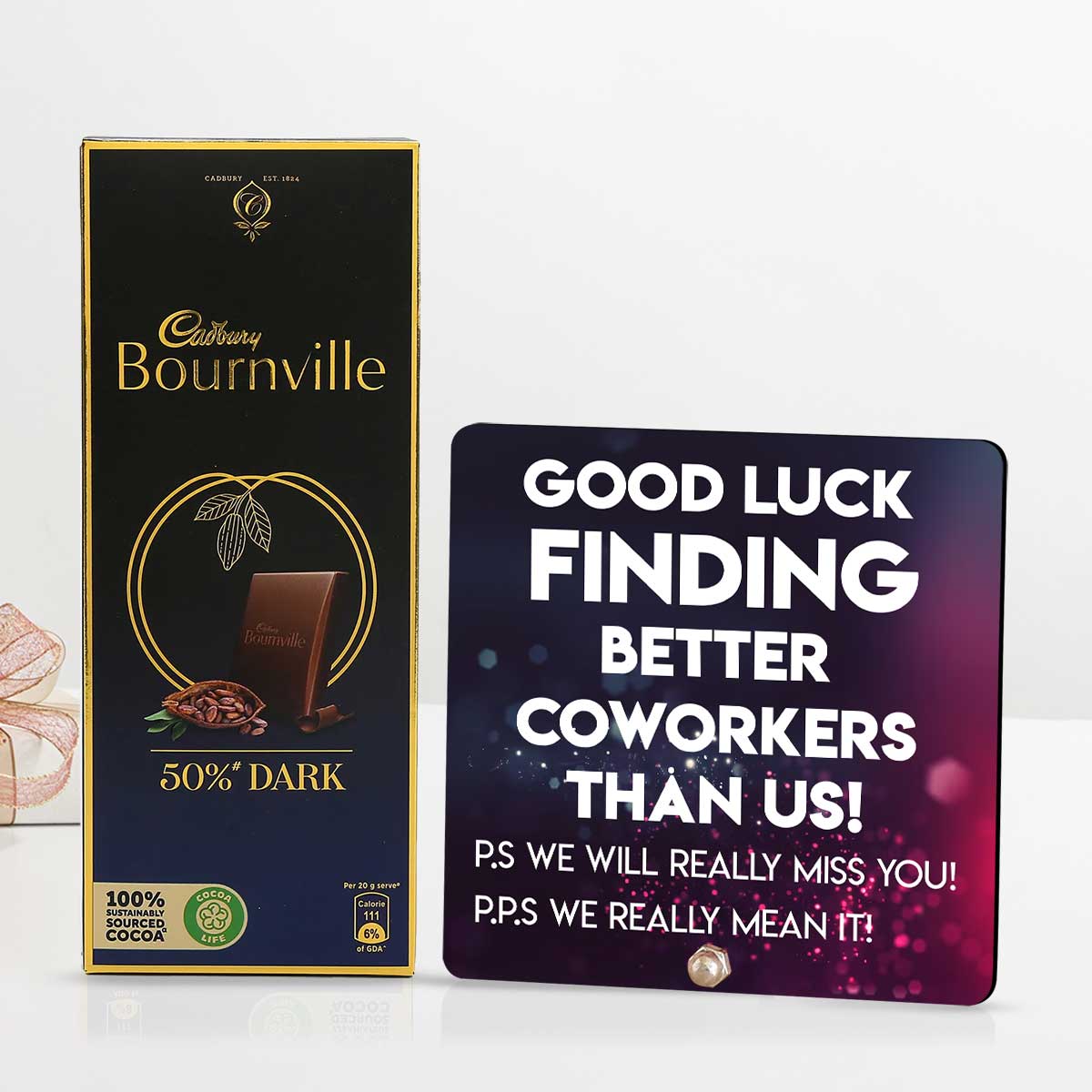 Good Luck Keepsake for Farewell with Chocolate Combo for Farewell