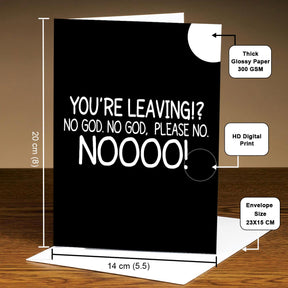 Personalized You Are Leaving Greeting Card for Farewell