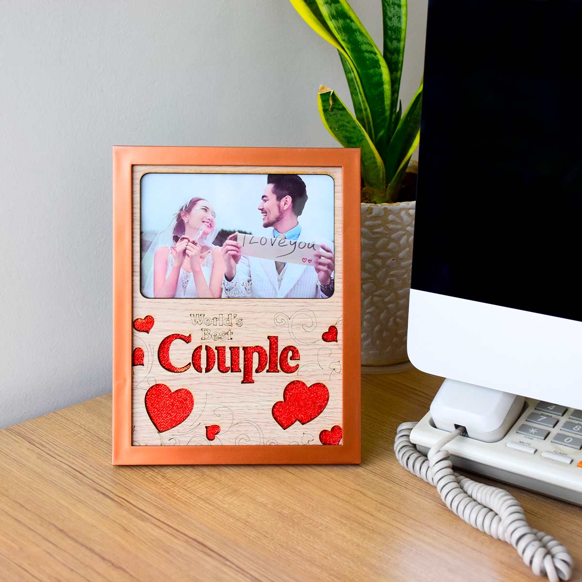 Personalized World's Best Couple Photo Frame for Valentine's Day