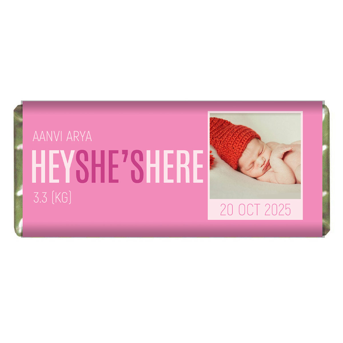 Personalized Chocolate Bar for Girl Baby Child