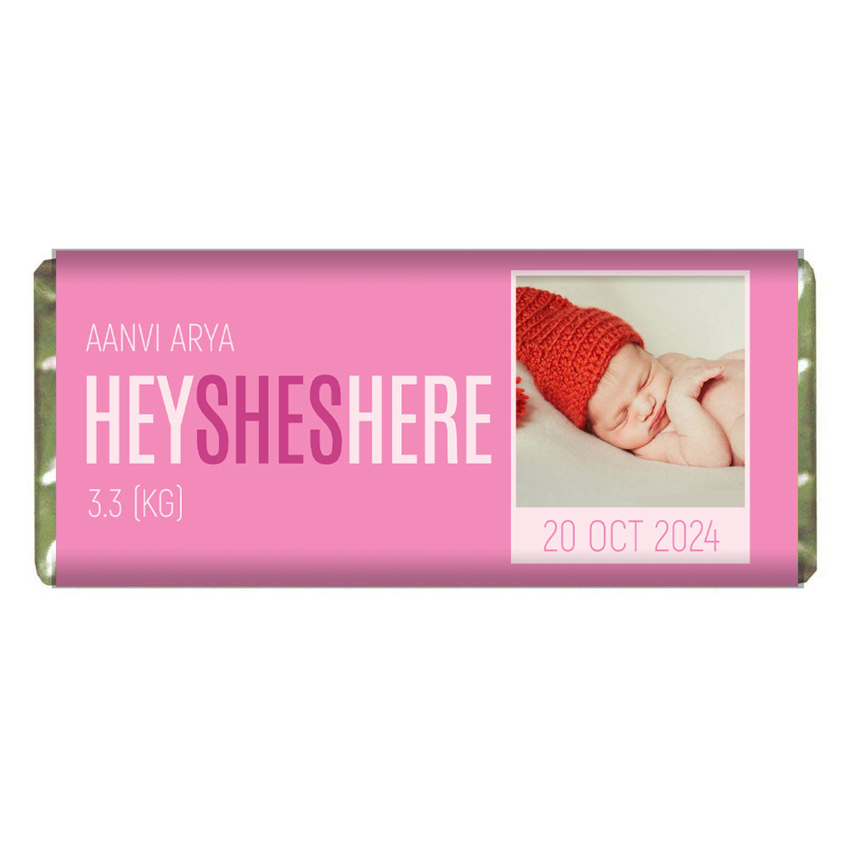 Personalized Chocolate Bar for Girl Baby Child