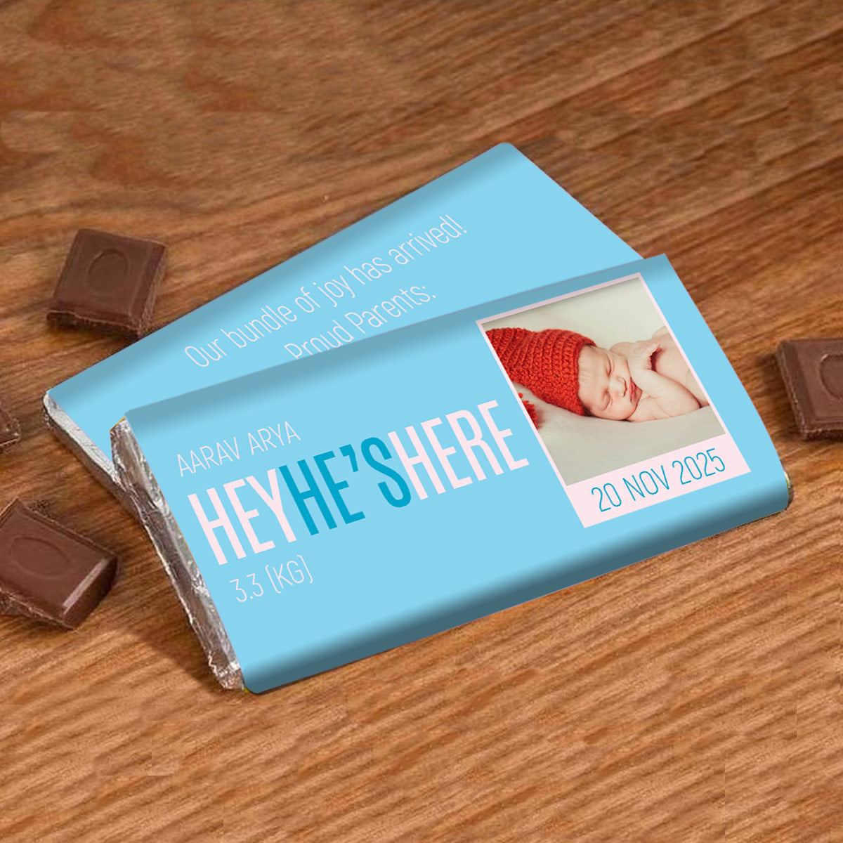 Personalized Chocolate Bar for Boy Baby Child