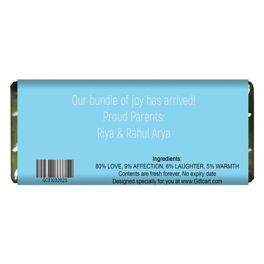 Personalized Chocolate Bar for Boy Baby Child