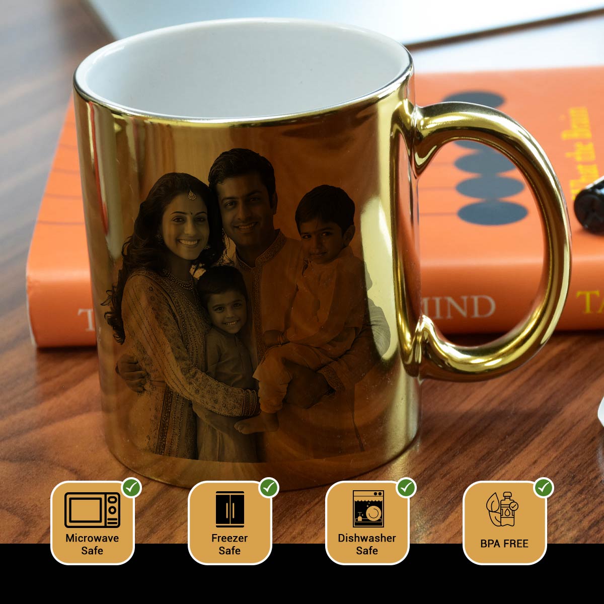 Personalised Family Coffee Mug for Valentine's Day, Anniversary & Birthday