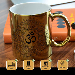 Om Printed Spiritual Coffee Mug for Yoga & Meditation