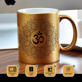 Om Printed Spiritual Coffee Mug for Yoga & Meditation