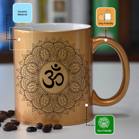 Om Printed Spiritual Coffee Mug for Yoga & Meditation