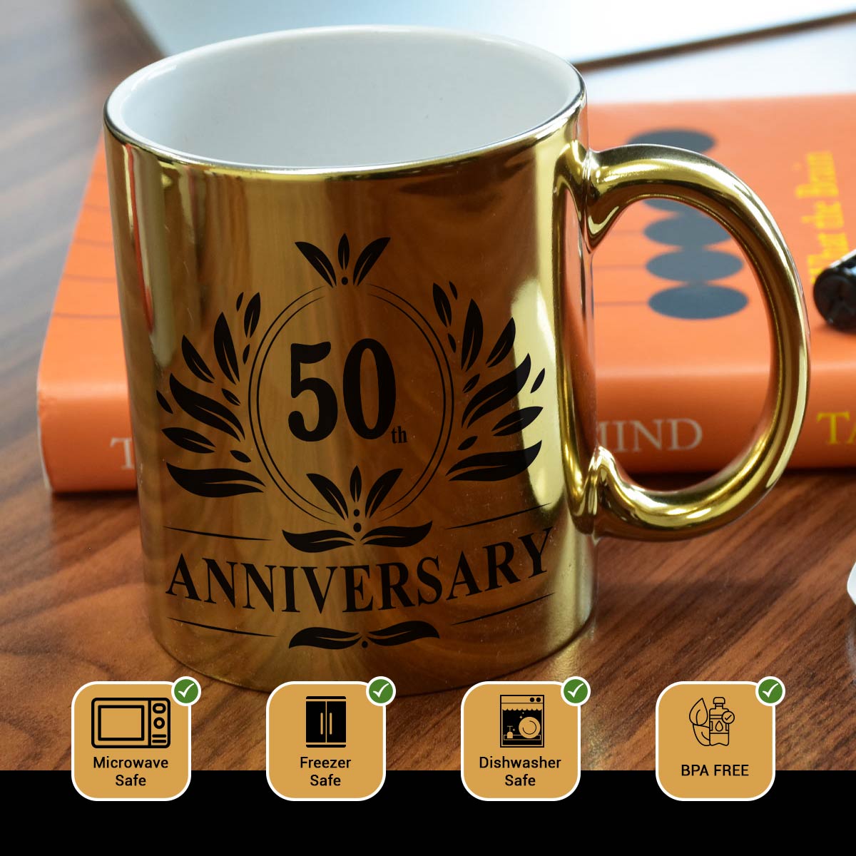 50th Wedding Anniversary Ceramic Coffee Mug Gift