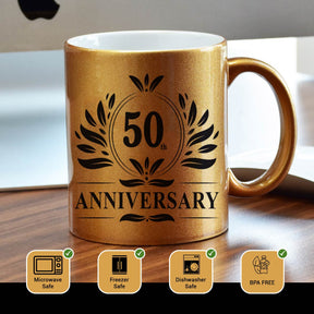 50th Wedding Anniversary Ceramic Coffee Mug Gift