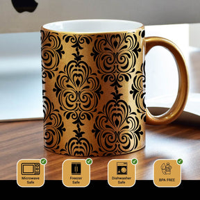 Glossy Ceramic Regal Printed Coffee Mug