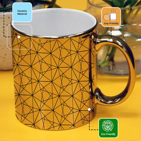 Geometric Matrix Printed Ceramic Coffee Mug