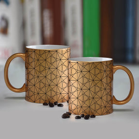 Geometric Matrix Printed Ceramic Coffee Mug