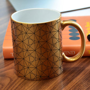 Geometric Matrix Printed Ceramic Coffee Mug