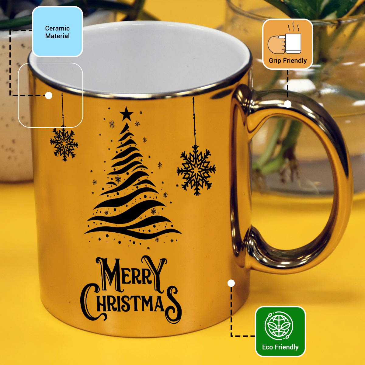 Merry Christmas Ceramic Coffee Mug