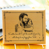 Personalized Quoted Engraved Wooden Photo Frame for Dad