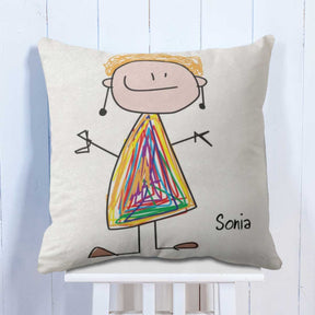 Personalized Kids Drawing Cushion