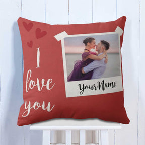 Personalised Love You Cushion Valentine's Day