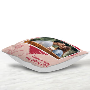 Personalized Valentine Love Photo Cushion for Couple