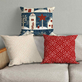 Set of 3 Decorative Winter Cushion for Christmas