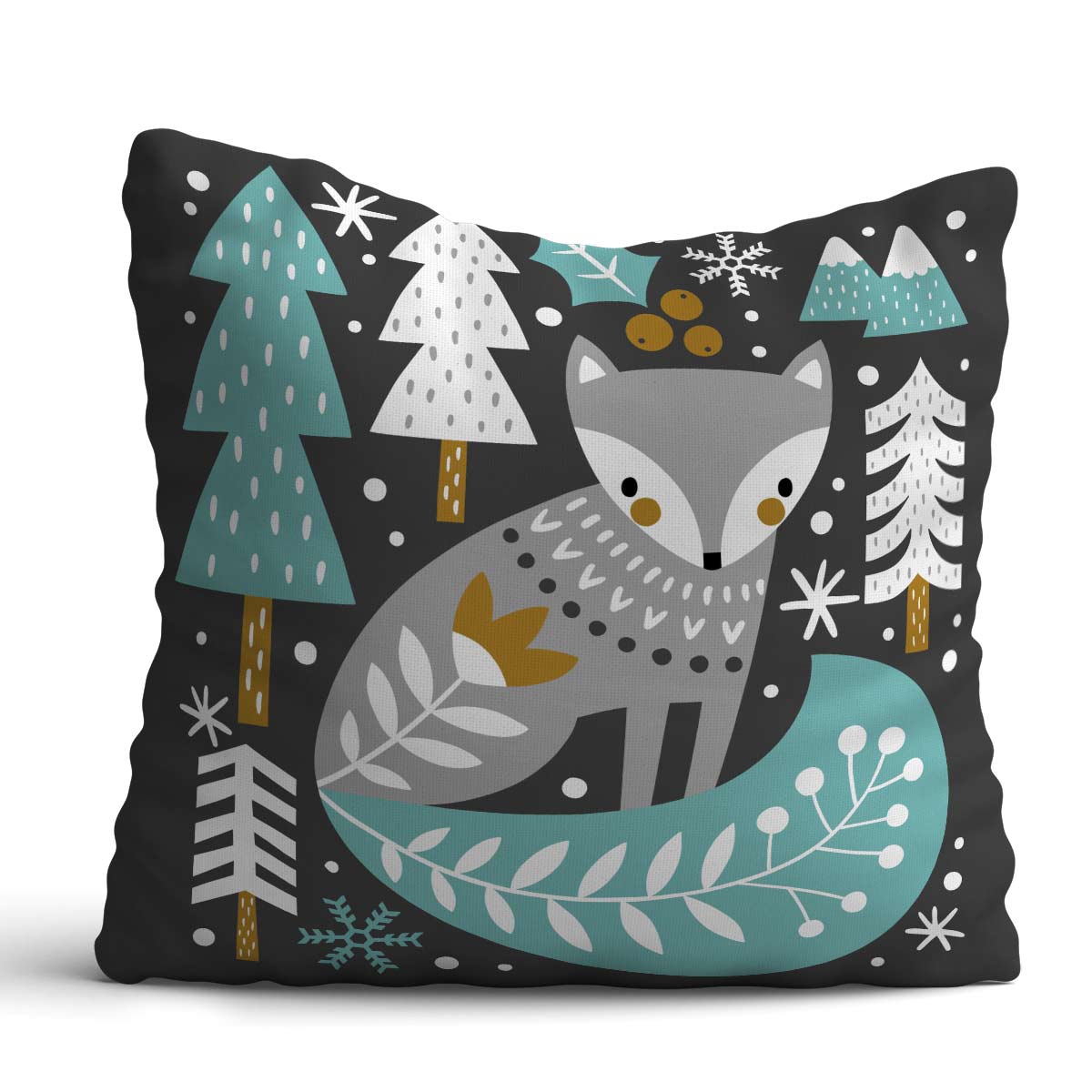 Set of 4 Decorative Animal Printed Cushion for Christmas