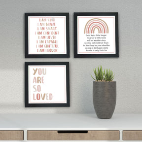 Motivational Wall Decor for Kids Frame Set of 3