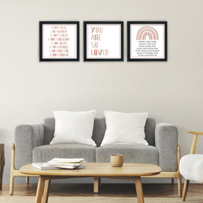 Motivational Wall Decor for Kids Frame Set of 3